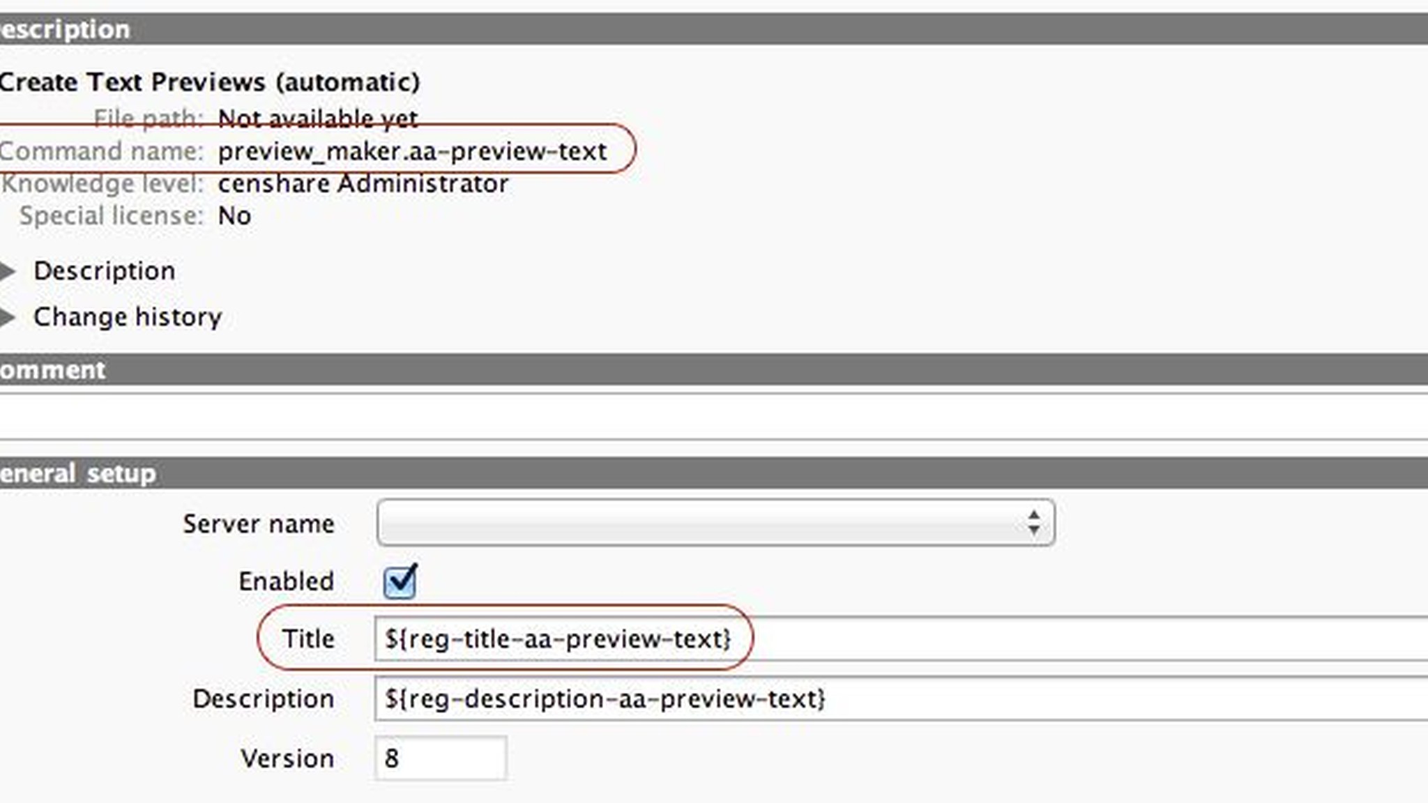 Analyze censhare commands